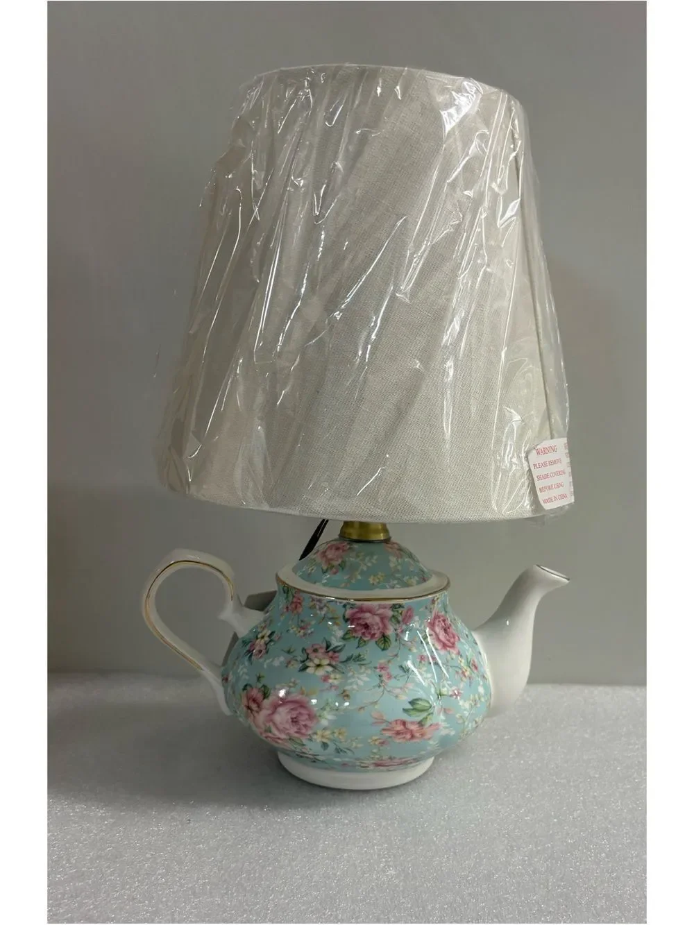 Karma Home Rechargeable Teapot Lamp in French Country Floral ~ NWT